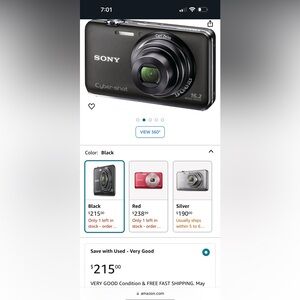 SONY Cyber-shot FULL HD 1080 8.1 MP Digital Camera